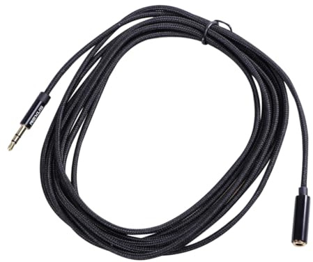 Veemoon Câble Rallonge Audio Jack Mètres Noir Extension Stéréo Mâle vers Femelle pour Casque Filaire et Écouteurs Câble Auxiliaire Prolongateur Robuste et Flexible