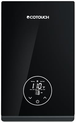 8kW Tankless Water Heater Electric, ECOTOUCH 240V On Demand Instant Endless Hot Water Heater for Point of Use, ETL Certificated, Space Saving Design ECO80BP