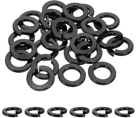 QUARKZMAN 1/2 Rondelle Grower, 304 Acier Inoxydable Rondelles Grower Fendues Pour Vis Boulons Voitures Machines De Construction Noir Lot De 25