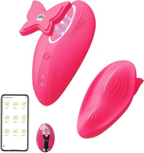 HXLXW Vibratorensets für Frauen mit Fernbedienung Butterfly Auflege Vibration für Frauen, Vibro Ei mit App & Fernsteuerung, Mini Vibration für Unterwegs, Sex Spielzeug für die Frau