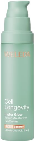 WELEDA Cell Longevity Hydra Glow Power Moisturizer Gel Gesichtscreme 50ml | Gesichtspflege Gel mit [NAD⁺] Booster & Hyaluronsäure spendet 48h Feuchtigkeit für ebenmäßigen Teint (Naturkosmetik, vegan)