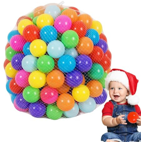Generisch 50 Stück Spielbälle Aus Kunststoff, Kugel Aus Kunststoff, Für Kinder, Bunt, Robust Und Leicht, Ball Für Ballpool, Bälle Für Ballpool, Druckfeste Bälle Für Ballbecken