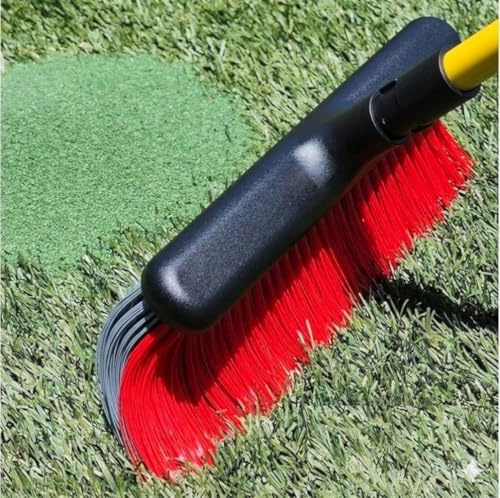 Brosse Gazon Synthetique Exterieur Ou Balai pour Gazon Synthétique sans Manche, Compatible avec Universal Manche, Outil Idéal pour Nettoyage Et Entretien des Jardins Et Terrasses.