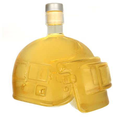 Decanter, Decanter for whisky con casco in vetro di cristallo Dispenser liquore personalizzato creativo Bottiglia vino unica for uomo Fidanzato Papà Marito Caraffa