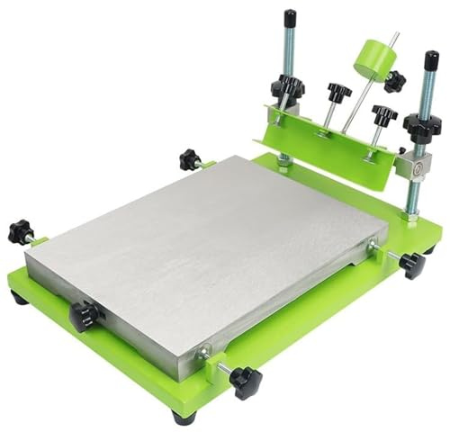 Manuellt platt skärmtryckbord, hög precision för glas, plast och trä, perfekt för professionella konstprojekt och hantverk, inkluderar skrapa, 9 flip-topp-paket