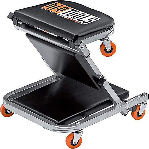 hi-Q Tools Schrauberstuhl/Liege fahrbar - 110kg Belastbarkeit