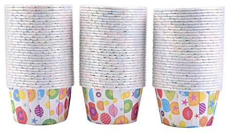 100 UNIDS Baking Cups Cupcake Liners, Round Cake Baking Cups Muffin Moldes para Bodas de Fiesta, Decoración de Cumpleaños(04)