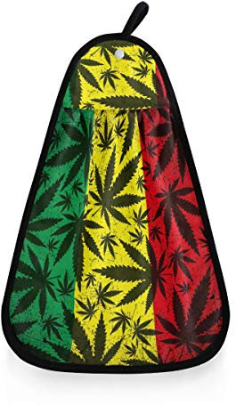 linomo - Toalla colgante marihuana de cáñamo con hojas absorbentes y de secado rápido para cocina, cuarto de baño, salón, decoración