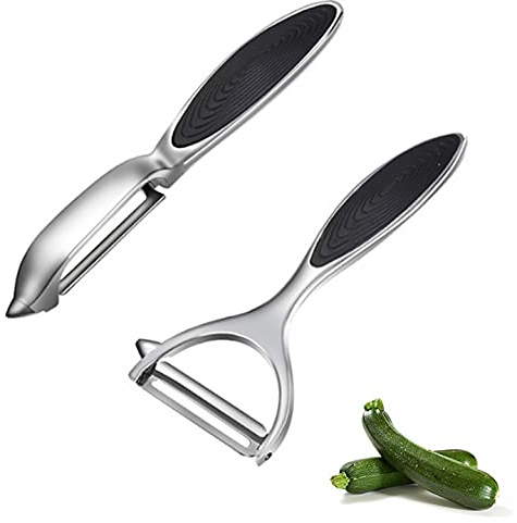 TONAUP Gemüse- und Obstschäler, 2-teilig, Edelstahl für Gemüse, Karotten, Obst, Apfelschäler