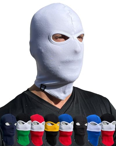 PGWEAR Sturmhaube Streifen und Einfarbig in Schwarz Weiß Rot Blau Gelb Grün Camo I Maske Balaclava I Ultras Ski Hooligans Paintball