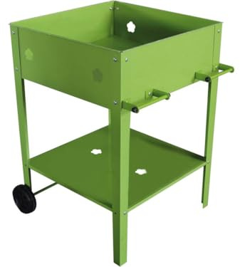 Habitat et Jardin Pflanztisch aus Metall Laurier - 55 x 55 x 80 cm - Grün