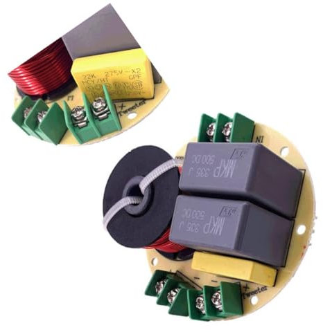 VOANZO 100W Altoparlante Crossover Crossover 2 Way Crossover Alta e Bassa Frequenza Crossover Point 2800Hz per Hi-Fi Libreria Altoparlanti Centri Altoparlanti Surround,Viola