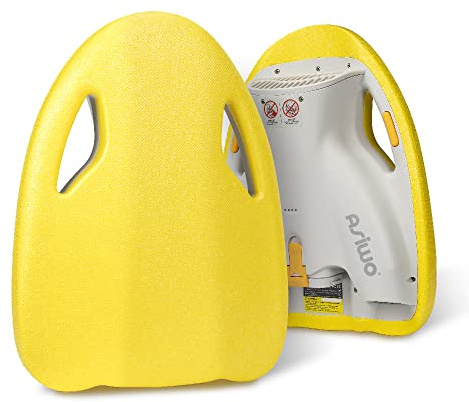 Asiwo Swimming Kickboard Electirc, Swim Training Kickboard 3 Speed Water Sports Swimming Pool Board for Adults Kids (Yellow)