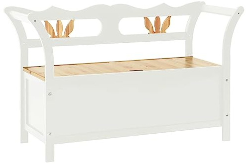 vidaXL Sitzbank Weiß 107x45x75,5 cm Massivholz Tanne