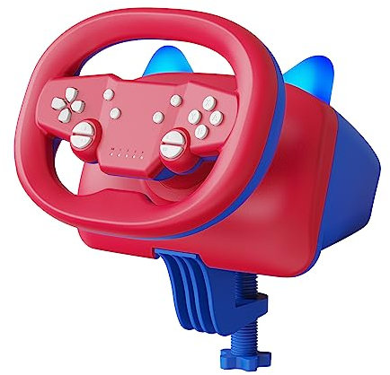 DOYO Gaming Steering Wheel, Wireless Bluetooth Racing Wheel with Dual Vibration Motors, Adjustable Vibration Feedback, Steering Wheel for PC, Switch, PS4, PS3, IOS, Android, Programmable Buttons