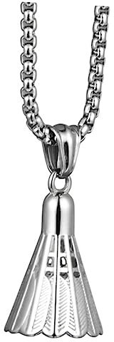BESPORTBLE Collier Pendentif Badminton En Acier Inoxydable Pour Femme, Collier Sport Unisexe, Design Lisse Et Créatif, Accessoire Pour Adultes Et Adolescents, Bijou Léger Quotidien