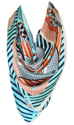 Damen Seide Nickituch Tuch Halstuch Schal Kopftücher Vierecktuch Bandana Taschentuch Ansatz Handgelenk Verpackungs Gr. 70 cm x 70 cm (A Mint)