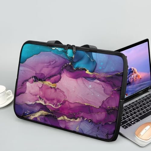 Belidome Housse pour ordinateur portable avec poignée pour ordinateur portable, netbook et tablette, motif marbre, pour homme et femme, taille 12 pouces