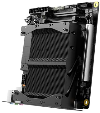MINISFORUM BD795i SE Barebone con Mini ITX PC, AMD Ryzen 9 7945HX, 16 C/32 T, hasta 5.4 GHz, ranura PCIe 5.0 x16, soporte Dual PCIe4.0 M.2, DDR5, 8K triple salida (HDMI/DP/USB-C), RJ45 2.5G, USB 3.2.2