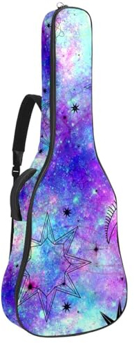 Eslifey Tasche für Akustikgitarre, Tier, Papagei, verstellbarer Schultergurt, Gitarrenkoffer, Gigbag 101,6 cm, 104,4 cm, 106,7, Mehrfarbig 4, 42.9x16.9x4.7 in, Taschen-Organizer