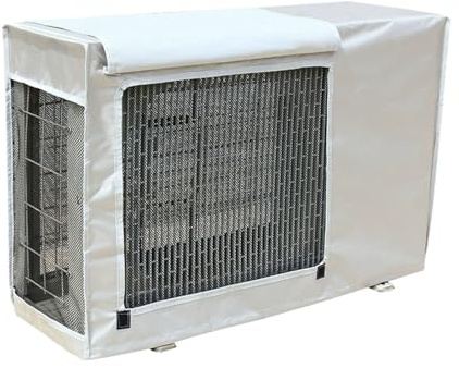 Housse anti-poussière étanche for climatiseur, housses de climatiseur mini-split Housse anti-poussière étanche for climatiseur extérieur avec évents carrés pouvant être utilisés sans démontage(Silver,