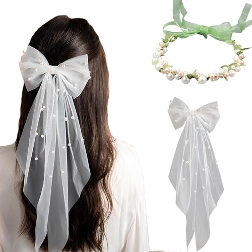 Braut Kopfstück,Blumenkranz Kopfschmuck,Brautschleier Hochzeit Haarschmuck, Blumenkranz Künstliche Blumen Krone Braut Kopfstück Greenery Krone Haarschmuck Blumen für Hochzeit Zeremonie Party Festival