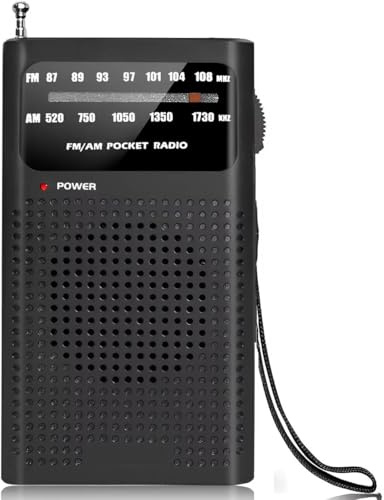 Premes - Bärbar nödradio - svart - AM/FM - Batteridriven - Hörlursuttag - Bärbar Radio - Världsradio - Nödpaket måste ha - Fickradio - För Katastrofer - Liten - Transistorradio