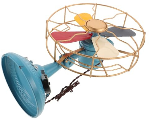 BESPORTBLE Table Fan Model Medium Sized Iron Art Tabletop Decor for Home Office Aesthetic Appeal Unique Artistic Atmosphere Construction