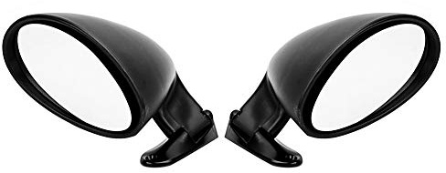 ERYUE Rétroviseur, Angle Aveugle Anti-aveugle, élargissant la Vue, Conception Rétro, Matériau en Verre ABS +, S'adapte à une Voiture Vintage, à une Installation Simple, Couleur Noire