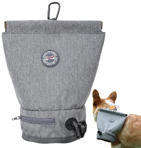 Porte-sac caca pour chiens de grande capacité anti-odeurs Pochette sac merde ouverture croisée souple déchets, distributeur poubelle réutilisable a