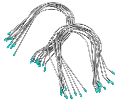 WOONEKY 20pcs Stainless Steel Hot Roller Clips for Hair Curlers Nonslip U-shaped Heated Curler Clamps Compatible with Multiple Roller Quick Heating Replacement Pins for Women