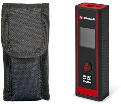 Einhell telémetro láser TC-LD 40 R (40 m máx. rango de medición, modos de medición de distancia, superficie, volumen, medición continua, pantalla LCD, apagado automático, bolsa, sin baterías)