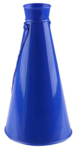 Vestamore 22,9 cm blaues Cheer Megafon für Partys, tragbarer Kunststoff-Geräuschmacher, Jubelhorn für Sport, Rallyes und festliche Veranstaltungen, lustige Atmosphäre Requisite