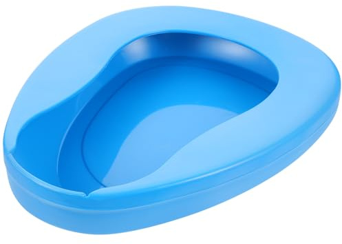 EXCEART Bassin de Lit en Plastique pour Urine, Pot Toilette Bleu pour Personnes Âgées, Facile à Transporter, Texture Fiable, Accessoire D'hôpital et Usage Domestique