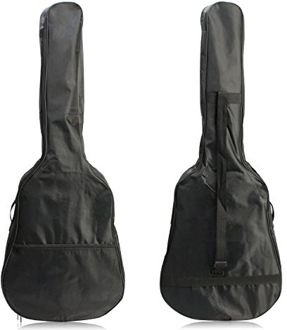 FakeFace Gig Bag Gitarrentasche 41 Zoll Gitarrenhülle für Akustik- und Klassik Gitarre Guitar Bag Gitarrenzubehör schwarz