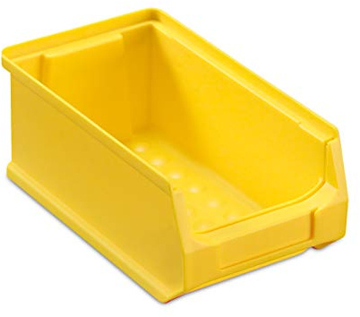 aidB Sichtlagerbox 175x100x75mm 40 Stk. – Sortierboxen für Kleinteile – Lagerboxen Werkstatt & Gewerbe – Kleinteilmagazin offene Front – Sortimentskasten für Schütten & Regalsysteme - Gr. 2.0 - Gelb