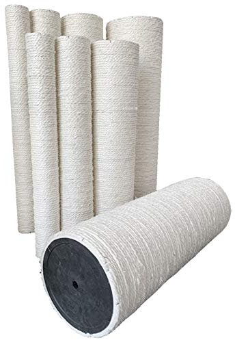 SimidunEUR Posts Columns for Scratching Posts Twine with 5 mm Sisal Rope Pillar Cat Tree Replacement Trunk Part,Thread(10 mm),ø 6 CM/Length 40 CM