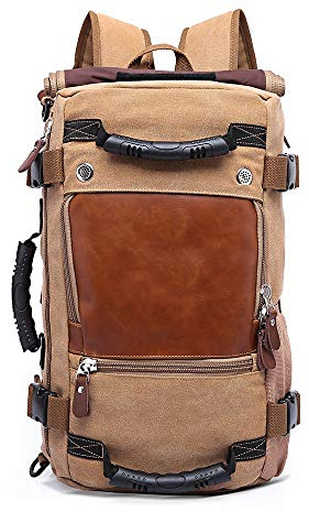 Canvas Vintage Rucksack/Tragetasche Craftride Retro VG6 28 Liter braun