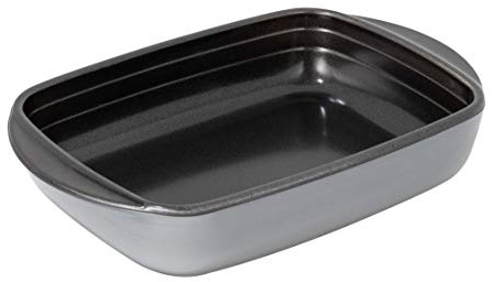 KUHN RIKON Easy Auflaufform aus Glas, beschichtet, 0,8 Liter, klein, bleibt nichts kleben, einfache und schnelle Reinigung, backofenfest bis 240 Grad