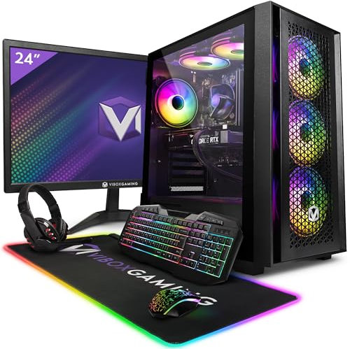 VIBOX III-42 PC Gamer Complet • 23 Écran • Intel Core i5 11400F 4,4 GHz • Nvidia RTX 4060 8 Go • 16 Go RAM • 1 to SSD • Windows 11 • WiFi