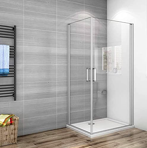 Aica Sanitär Duschkabine 90x80cm Duschabtrennung Eckeinstieg Duschtür Schwingtür Drehtür Dusche
