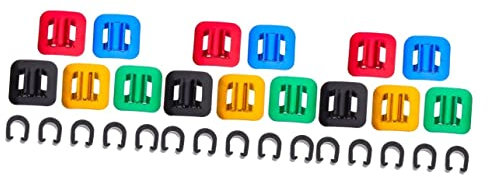 Garneck 18stücke Fahrrad Kabelclips C-bügel Halter Für Schaltrohre Leichte Und Praktische Kabelorganisation Für Mountain Und Rennräder Schwarz Rot Blau Grün Und Gold