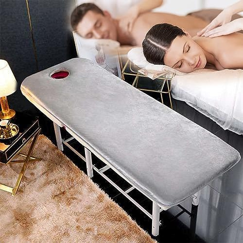 LXJDDLD Materasso Pieghevole del Salone di Bellezza,Coprimaterasso in Memory Foam Spesso 0,8/1,6/2,4 Pollici per Lettino da Massaggio da Termale,Testa Quadra/Tonda/Trapezoidale,Grey r,70x185cm 6cm
