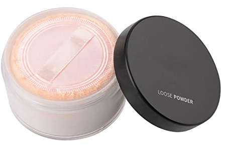 Cipria in Polvere Viso, Polvere di Finitura Impermeabile a Lunga Durata Opacizzante, Bianco Avorio 01