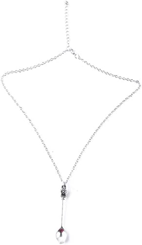 Vintage Snuff Spoon Necklace Teaspoon Shape Pendant Necklace Women's Jewelry Silver Practical