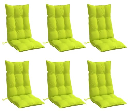 vidaXL Hochlehner-Auflagen 6 STK. Knallgrün Oxford-Gewebe