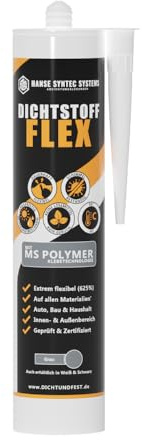 HSS Dichtstoff FLEX 290ml Grau MS-Polymer, Elastische Dichtmasse für Innen & Außen
