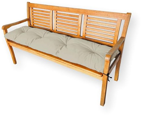 4L Textil Cojin Jardin Cojines Impermeable Exterior Cojines para palets Cojines para Exterior Cojines para Bancos Cojines Jardin cojin para Pallet (120x60 cm, Crema Resistente Ai Raggi UV)