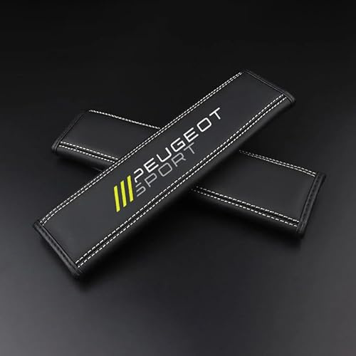 evimo 2 pièces Voiture Protège Ceinture de Sécurité Coussin, pour Peugeot Sport 206 208 3008 307 207 301 308 5008 2008 508 Durable Souple Confortables Rembourrage Ceinture Sécurité,B
