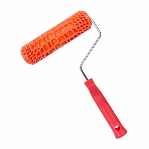 Rordigo Rubber Crocodile Grain Pattern Paint Roller DIY Paint Texture Pigment Printing Wall Painting Roller Wood Grain Paint Print Art Paint Roller Brush with